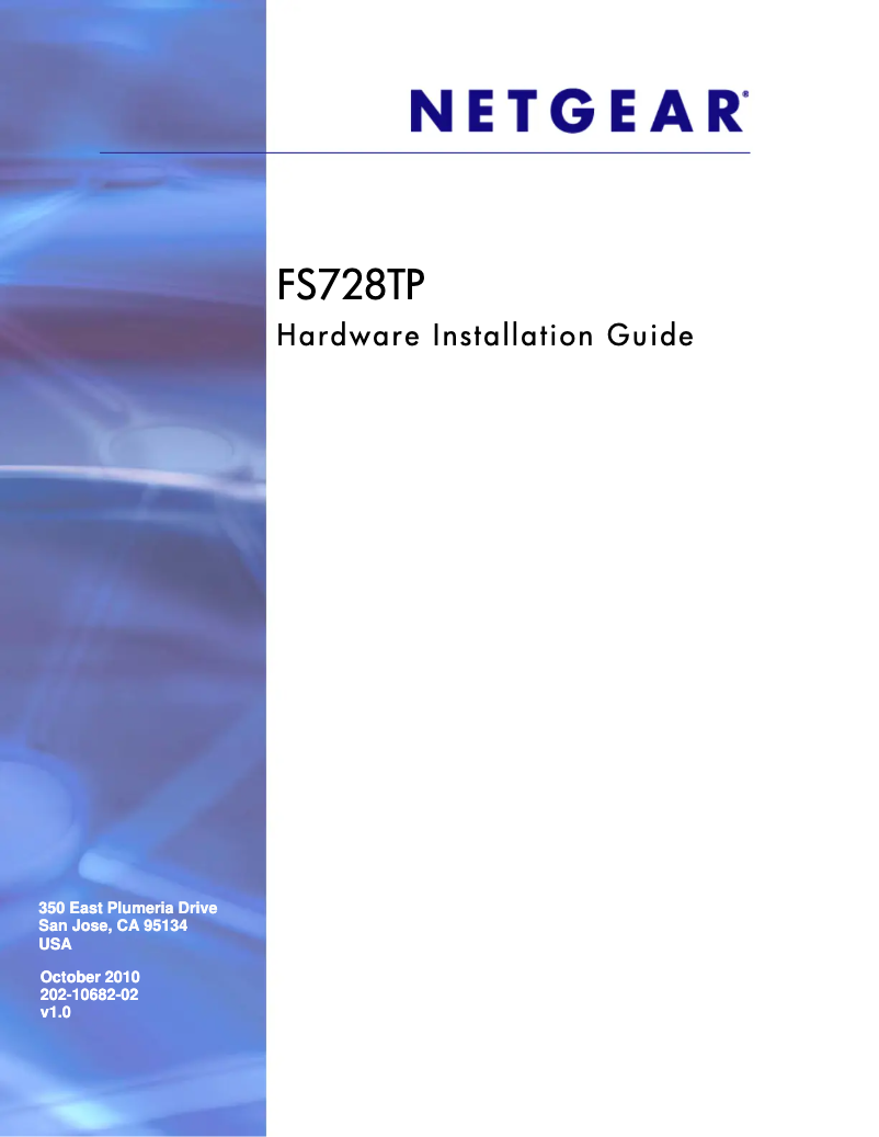 Page n°1 - Guide d'installation Netgear FS728TPv2