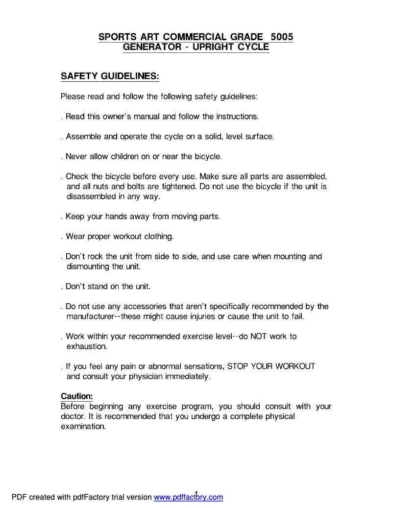 Imagen de la primera página del manual del dispositivo 5005