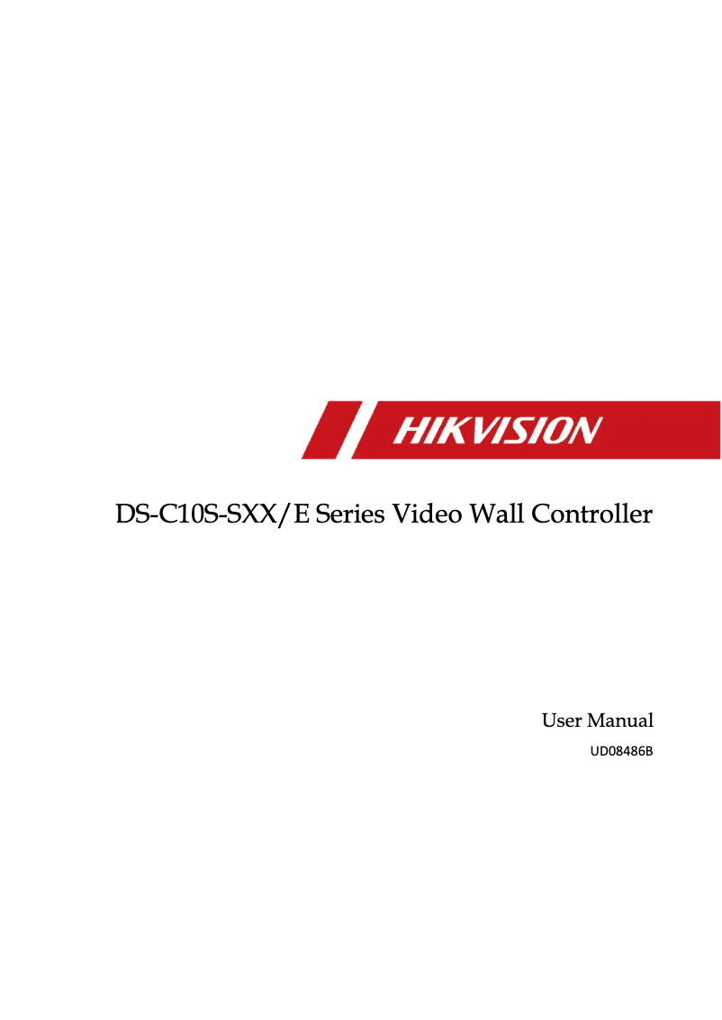 Page 1 de la notice Manuel utilisateur Hikvision DS-C10S-T Series