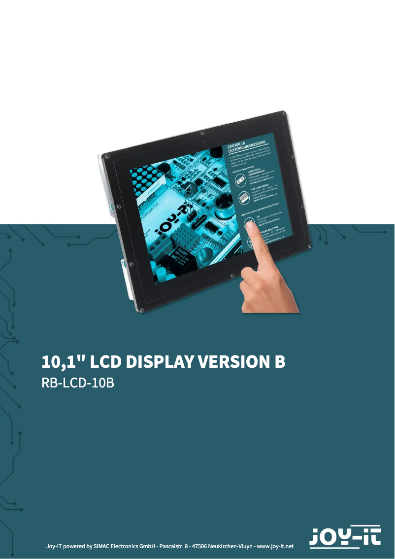 Page n°1 - Manuel utilisateur Joy-It RB-LCD-10B