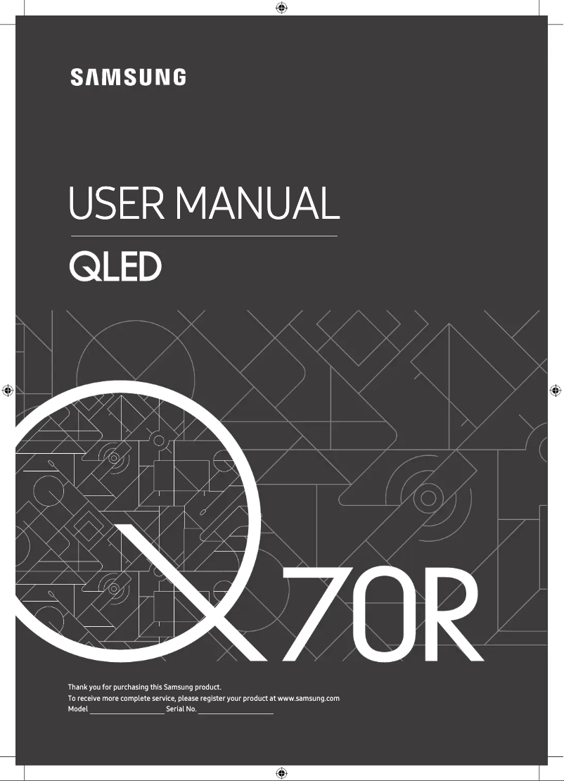 Image de la première page du manuel de l'appareil QLED QE55Q70R