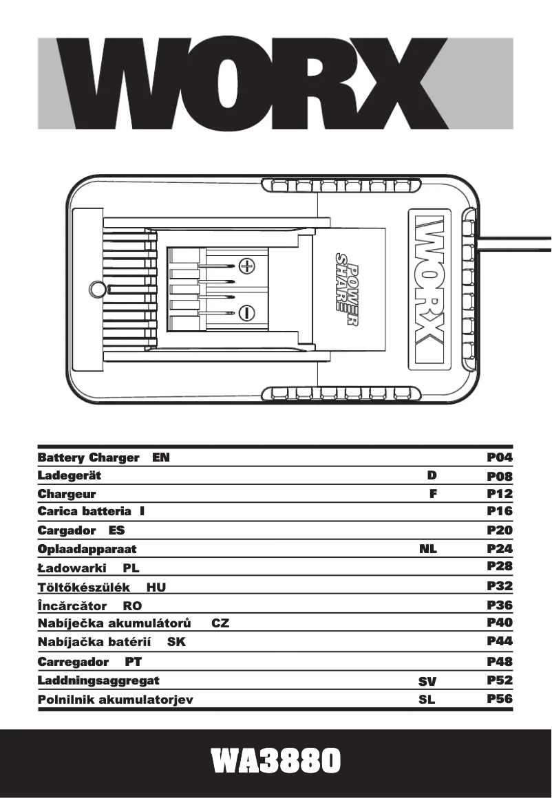 Página 1 del manual Manual de usuario Worx WA3880