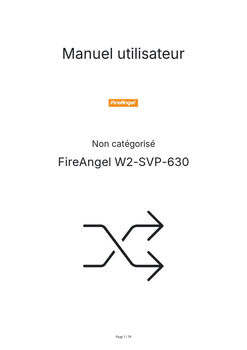Page n°1 - Manuel utilisateur FireAngel W2-SVP-630