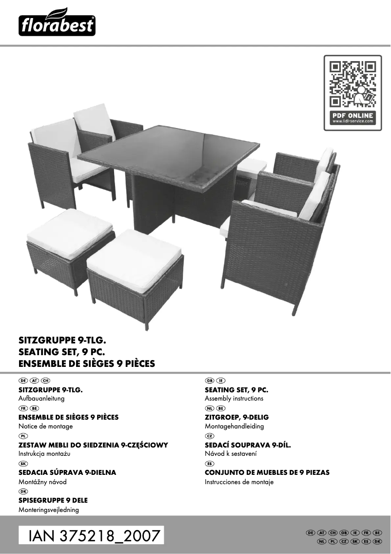 Page 1 de la notice Manuel utilisateur Florabest IAN 375218