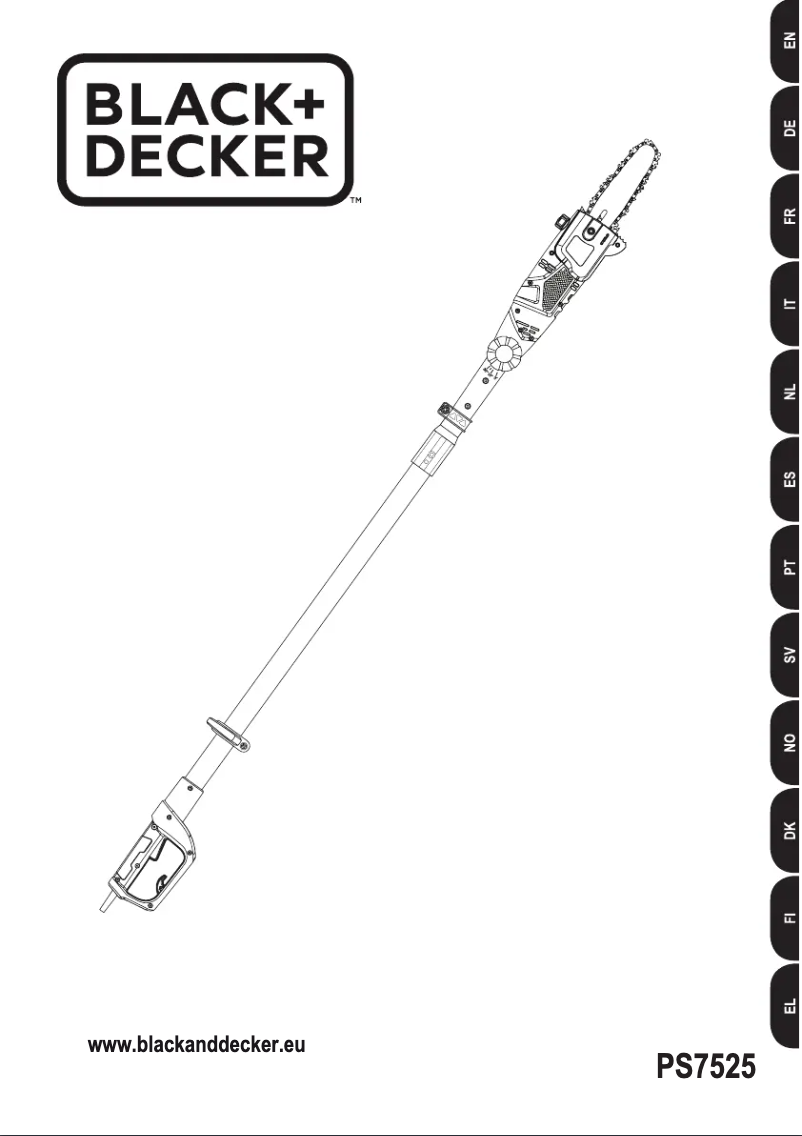 Page 1 de la notice Manuel utilisateur Black & Decker PS7525