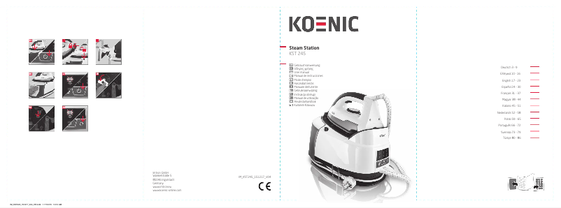 Image de la première page du manuel de l'appareil KST 245