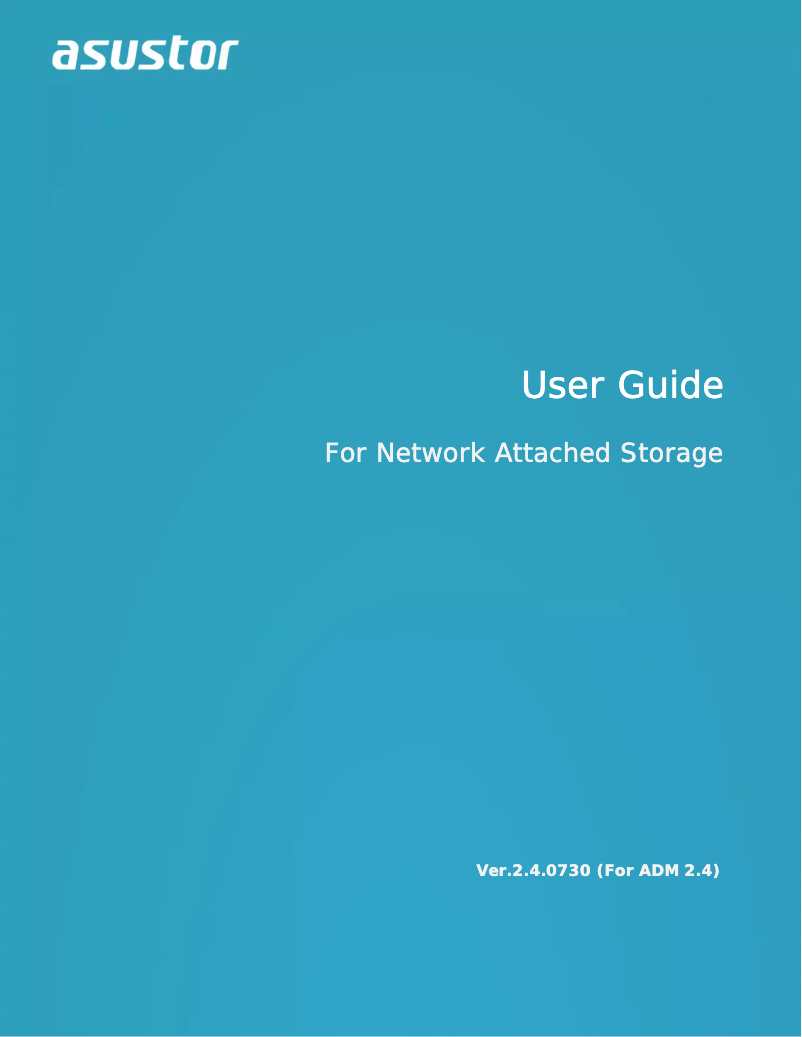 Page 1 de la notice Manuel utilisateur Asustor AS7012RD