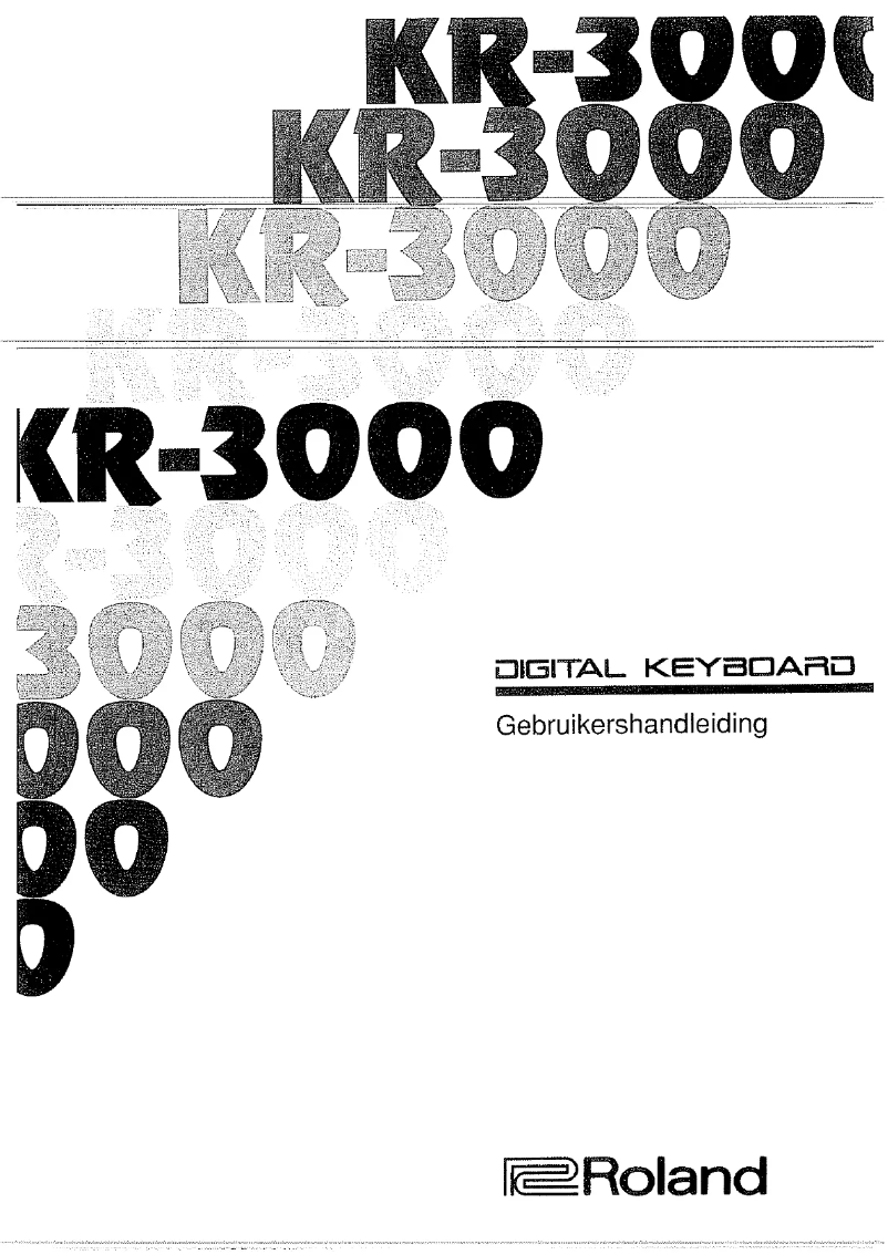 Página 1 del manual Manual de usuario Roland KR-3000