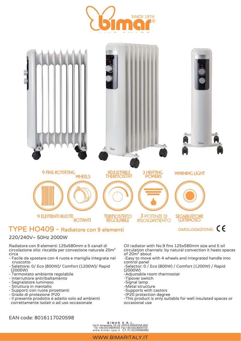 Image de la première page du manuel de l'appareil HO409