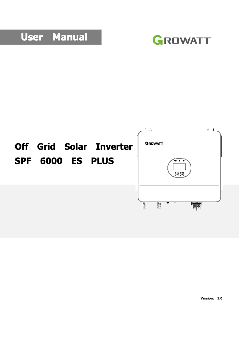 Image de la première page du manuel de l'appareil SPF6000ES PLUS