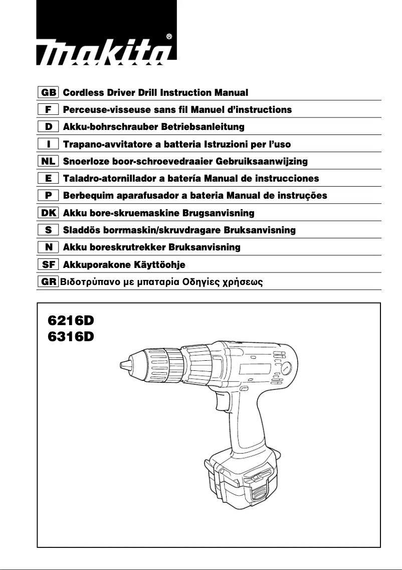 Page 1 of the manual User Manual Makita 6316D