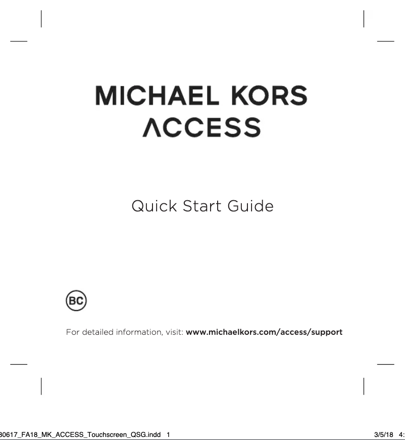 Image de la première page du manuel de l'appareil Access MK Go Gen 4S MKT5073