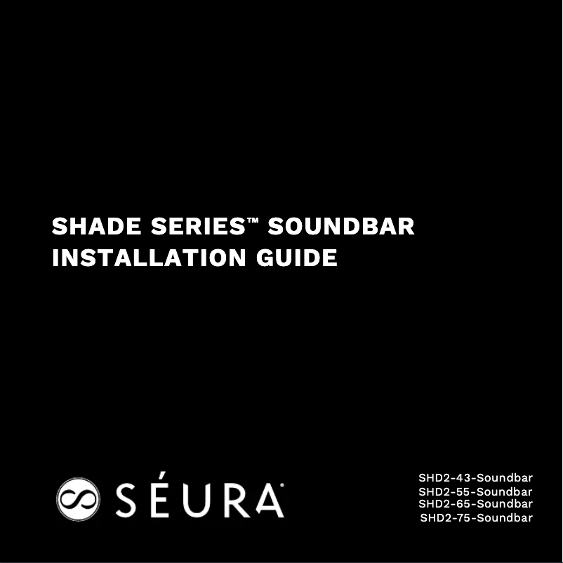 Page n°1 - Guide d'installation Seura SHD2-65