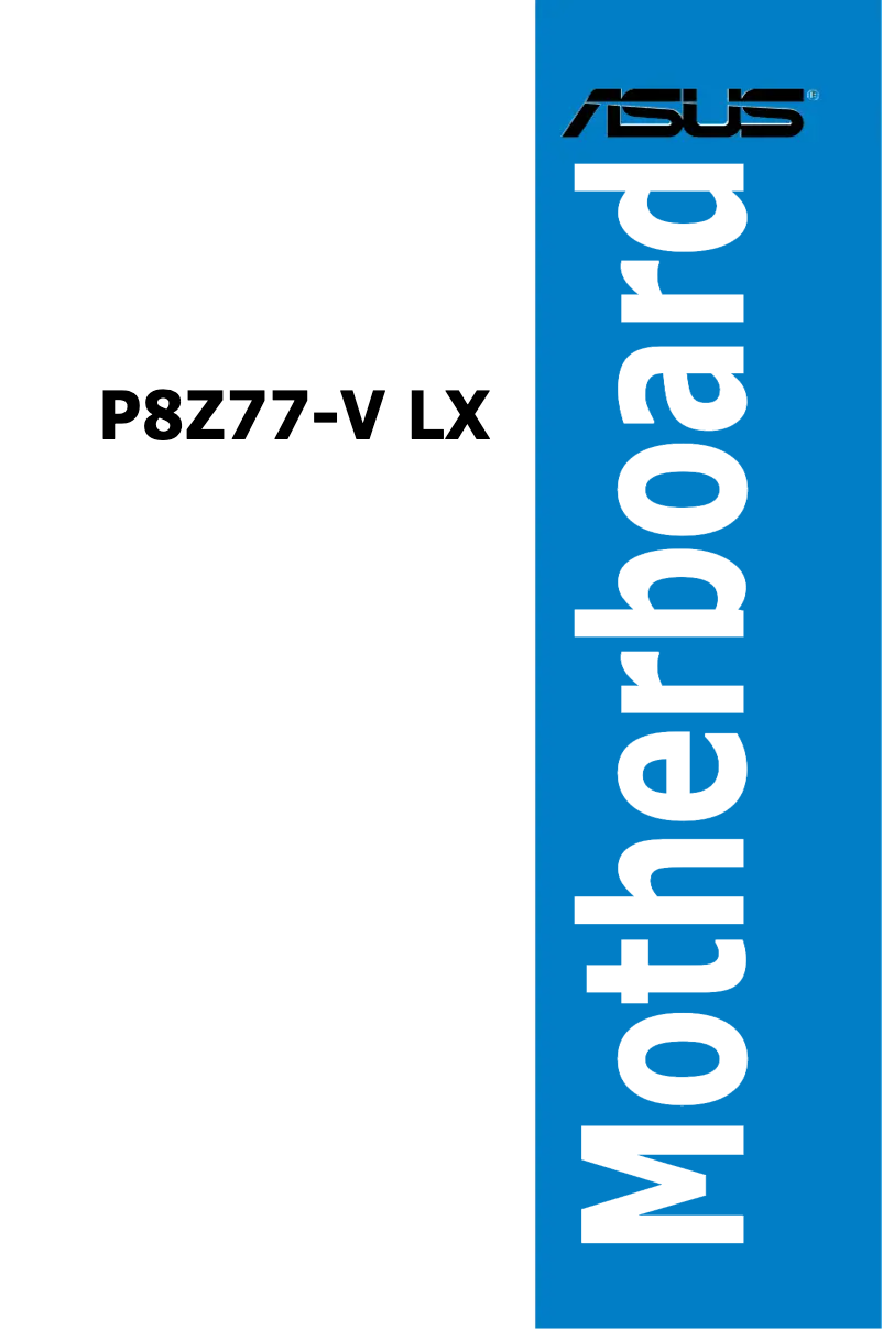 Page 1 de la notice Manuel utilisateur Asus P8Z77-V LX