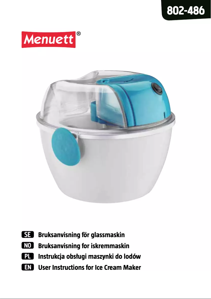 Page n°1 - Manuel utilisateur Menuett 802-486