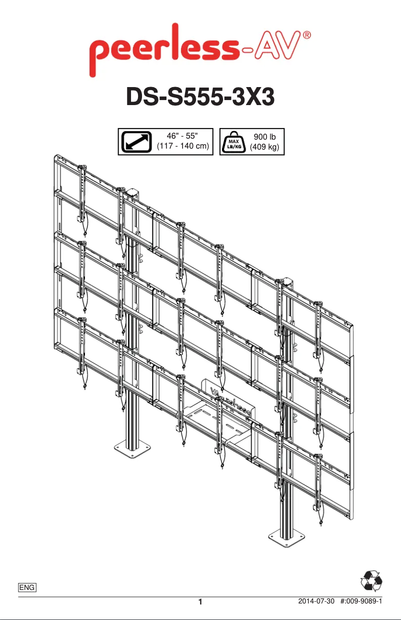 Page n°1 - Manuel utilisateur Peerless-AV DS-S555-3X3