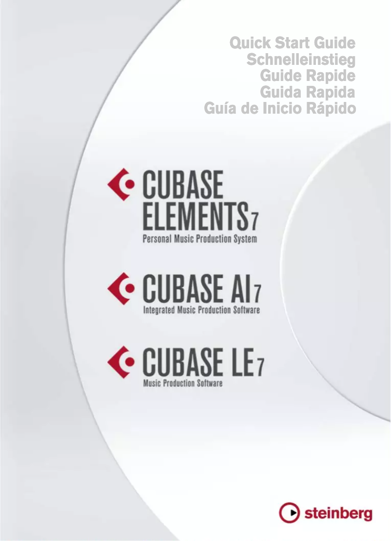 Page 1 de la notice Manuel utilisateur Steinberg Cubase LE 7