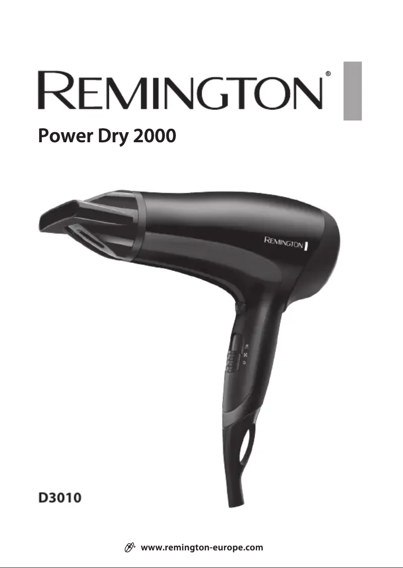 Page n°1 - Manuel utilisateur Remington D3010
