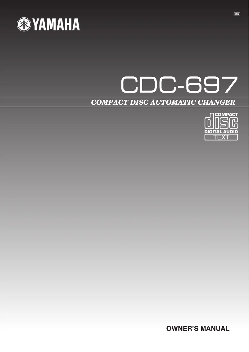 Page n°1 - Manuel utilisateur Yamaha CDC-697BL