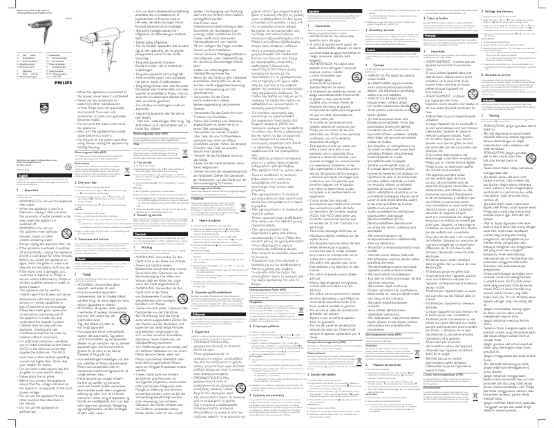 Page n°1 - Manuel utilisateur Philips HP8641