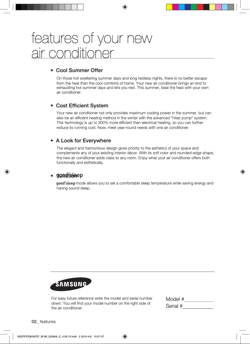 Page 1 de la notice Manuel utilisateur Samsung ND071QHXEA