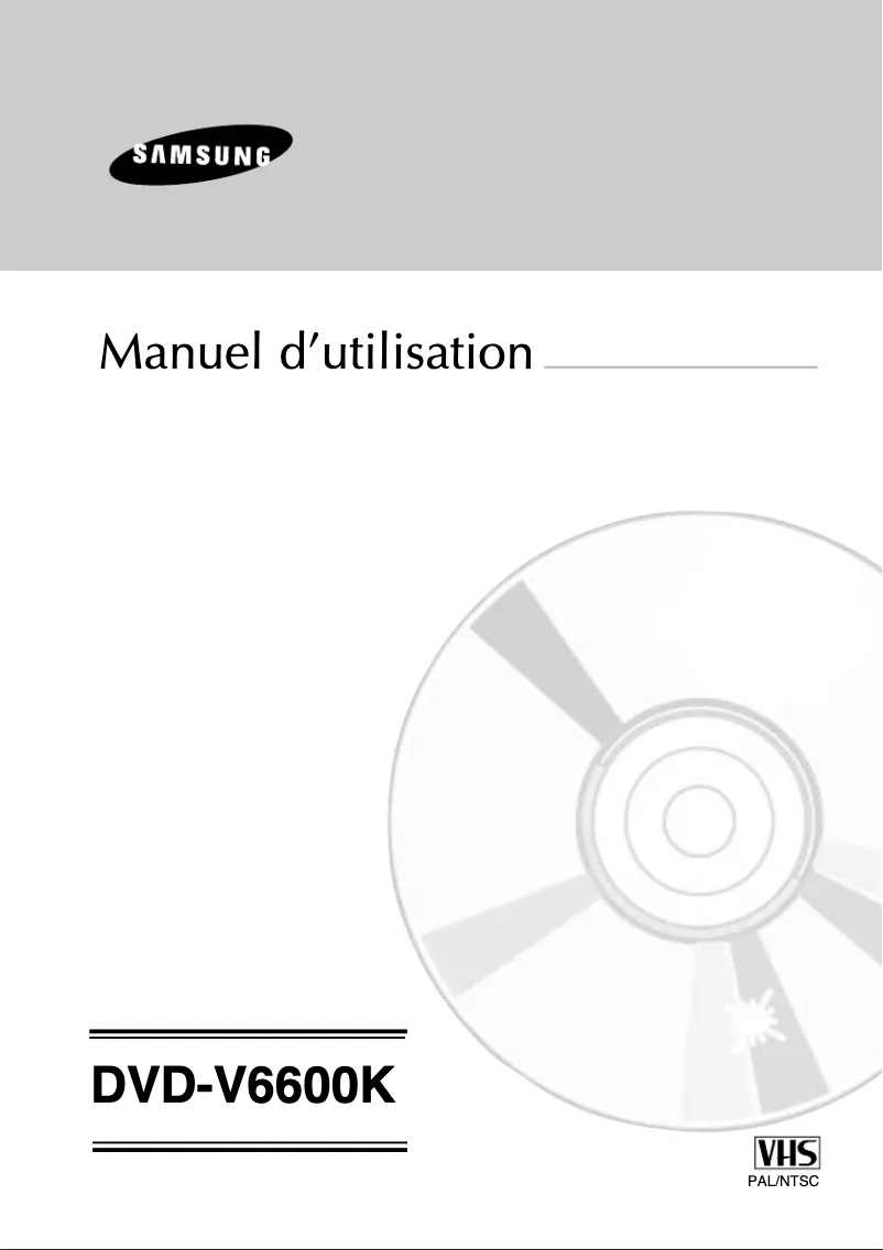 Page n°1 - Manuel utilisateur Samsung DVD-V6600K