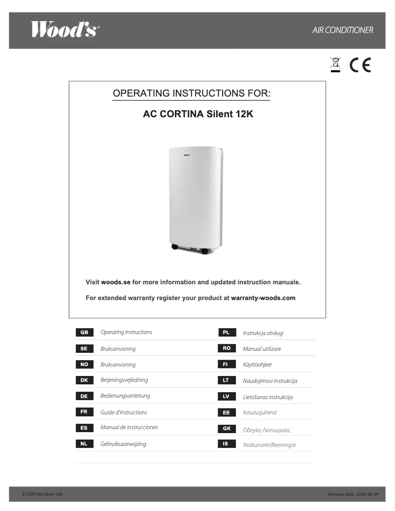 Image de la première page du manuel de l'appareil WAC12G