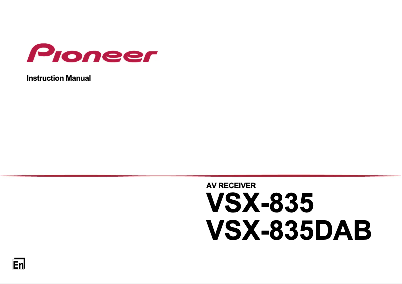 Page 1 de la notice Manuel utilisateur Klipsch VSX-835