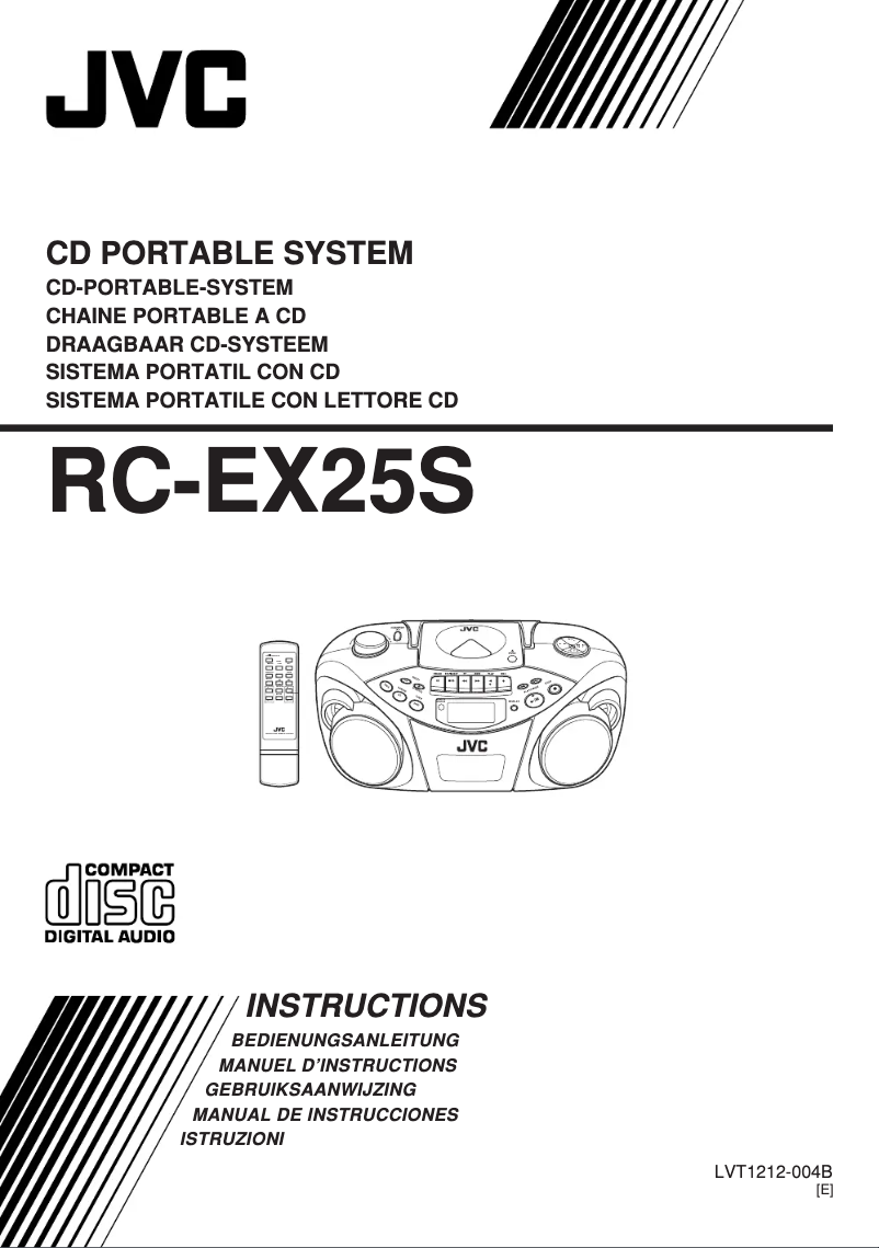 Image de la première page du manuel de l'appareil RC-EX25S