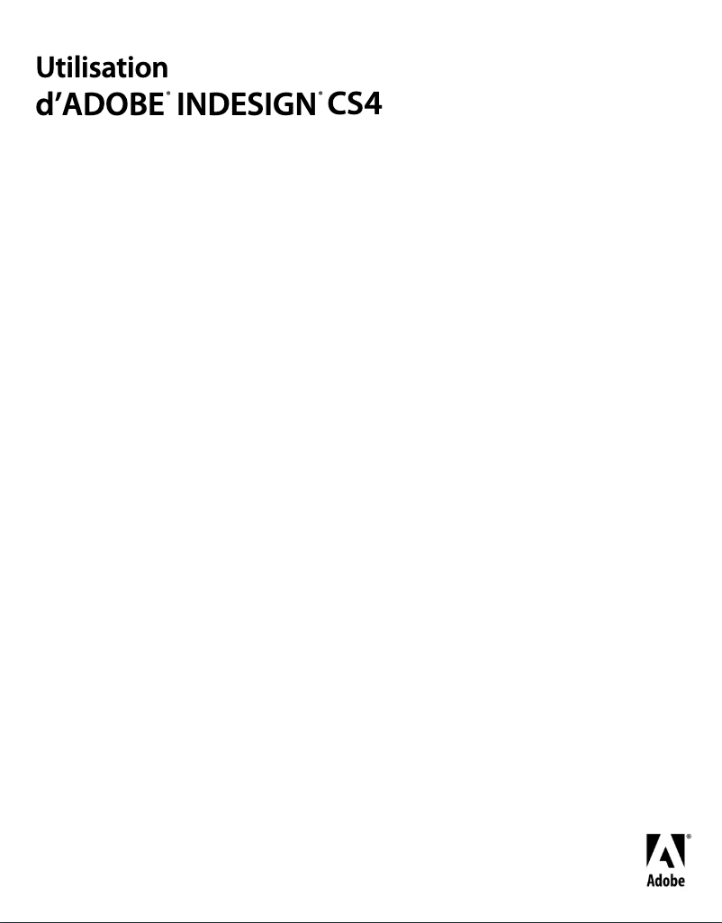 Page n°1 - Manuel utilisateur Adobe InDesign CS4