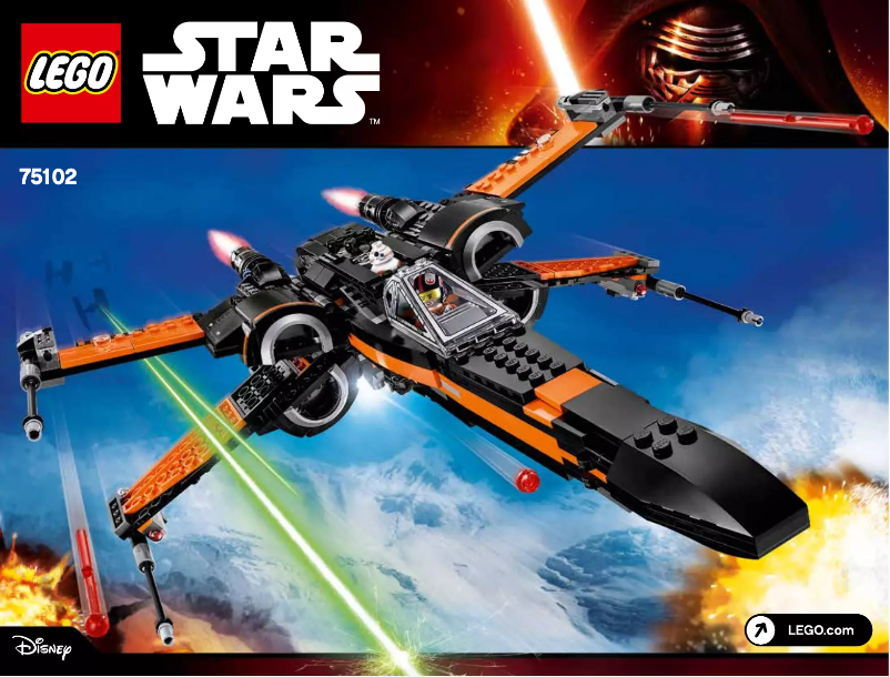 Page 1 de la notice Manuel utilisateur Lego Poe’s X-Wing Fighter