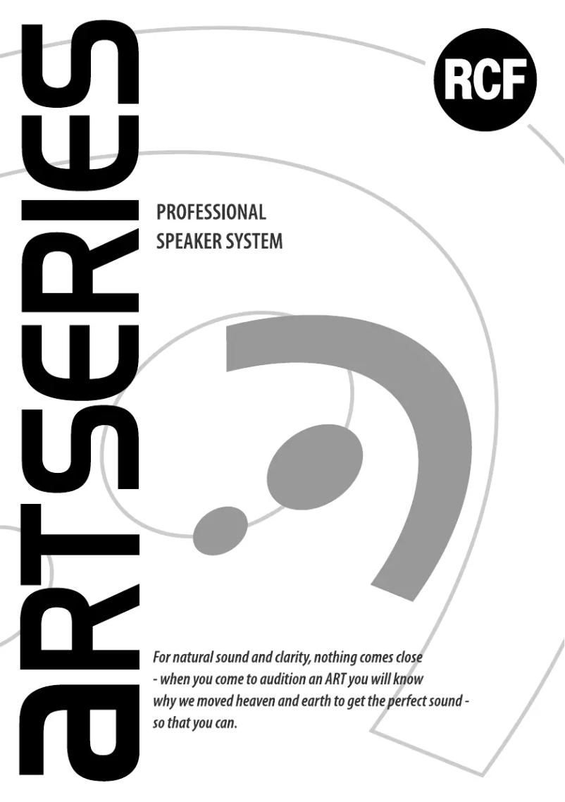 Page 1 of the manual User Manual RCF ART 725