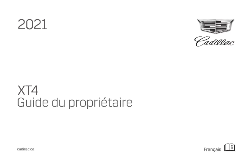 Page 1 de la notice Manuel utilisateur Cadillac XT4 (2021)