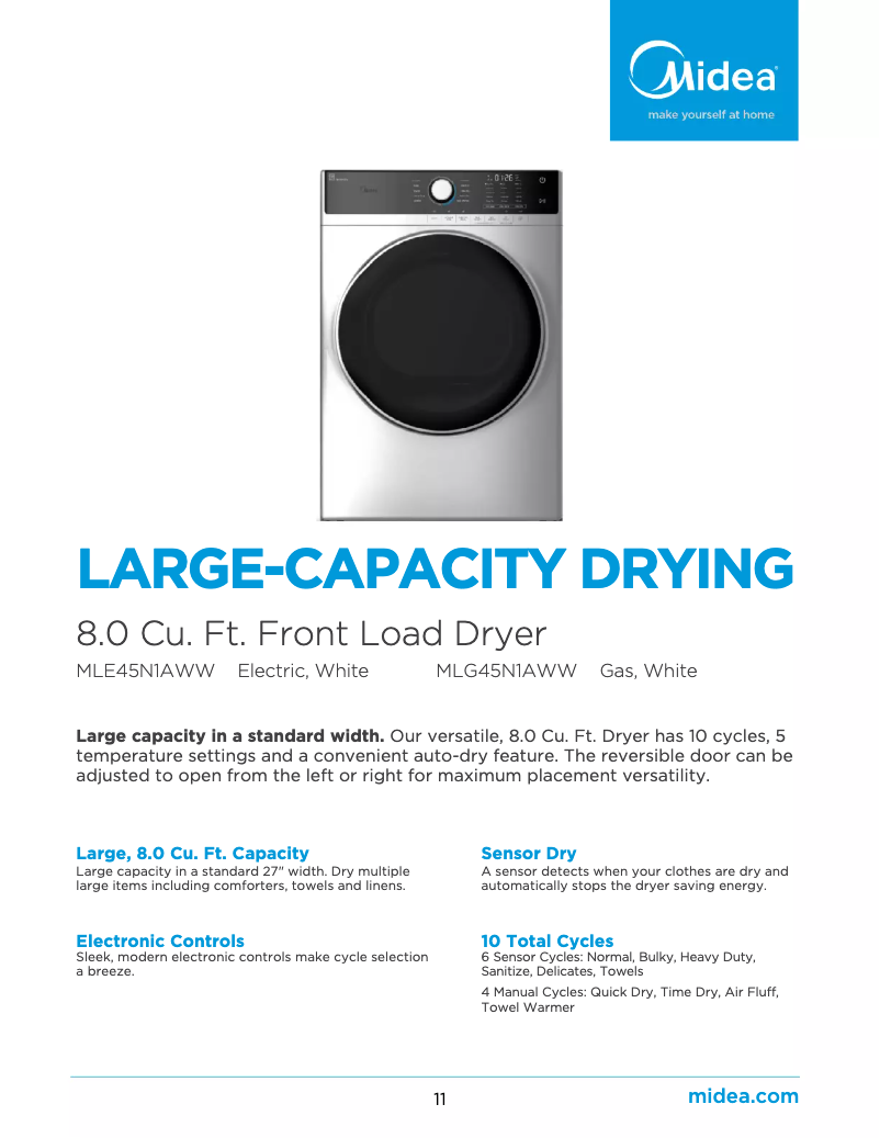 Image de la première page du manuel de l'appareil MLE45N1AWW