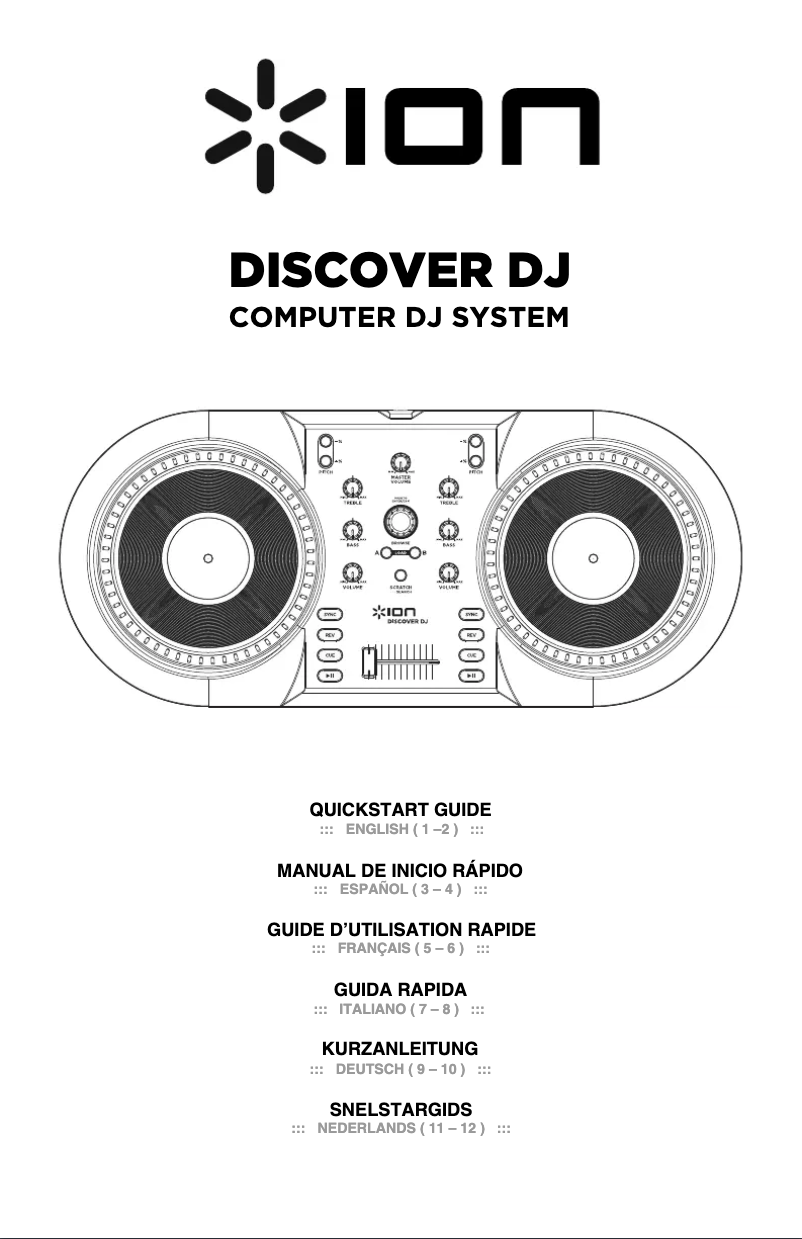 Página 1 del manual Manual de usuario ION Discover DJ