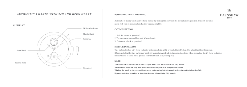 Page 1 de la notice Manuel utilisateur Earnshaw Longitude ES-8085-01