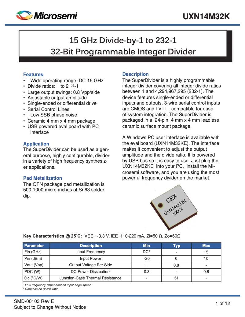 Page 1 de la notice Manuel utilisateur Microchip UXN14M32KE