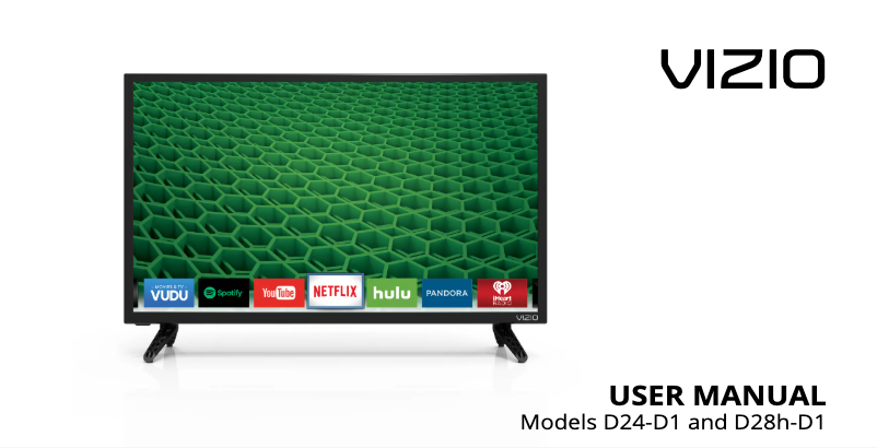 Page 1 de la notice Manuel utilisateur VIZIO D28h-D1