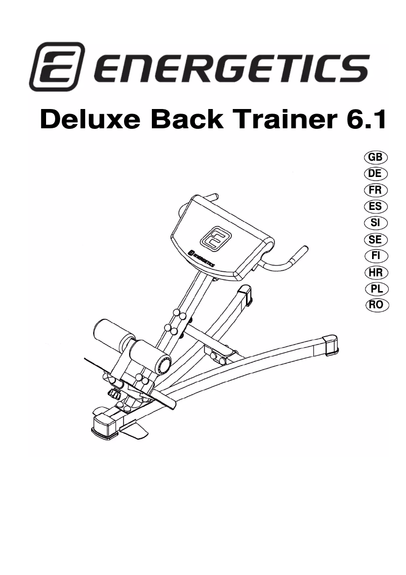 Page n°1 - Manuel utilisateur Energetics Deluxe Back Trainer 6.1