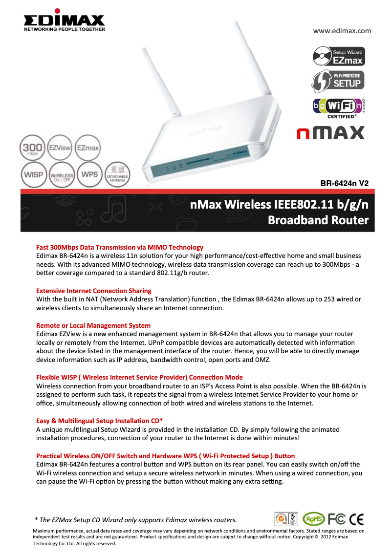 Image de la première page du manuel de l'appareil BR-6424n V2