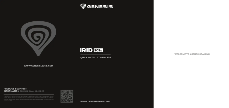 Page 1 de la notice Manuel utilisateur Genesis Irid 505 V2