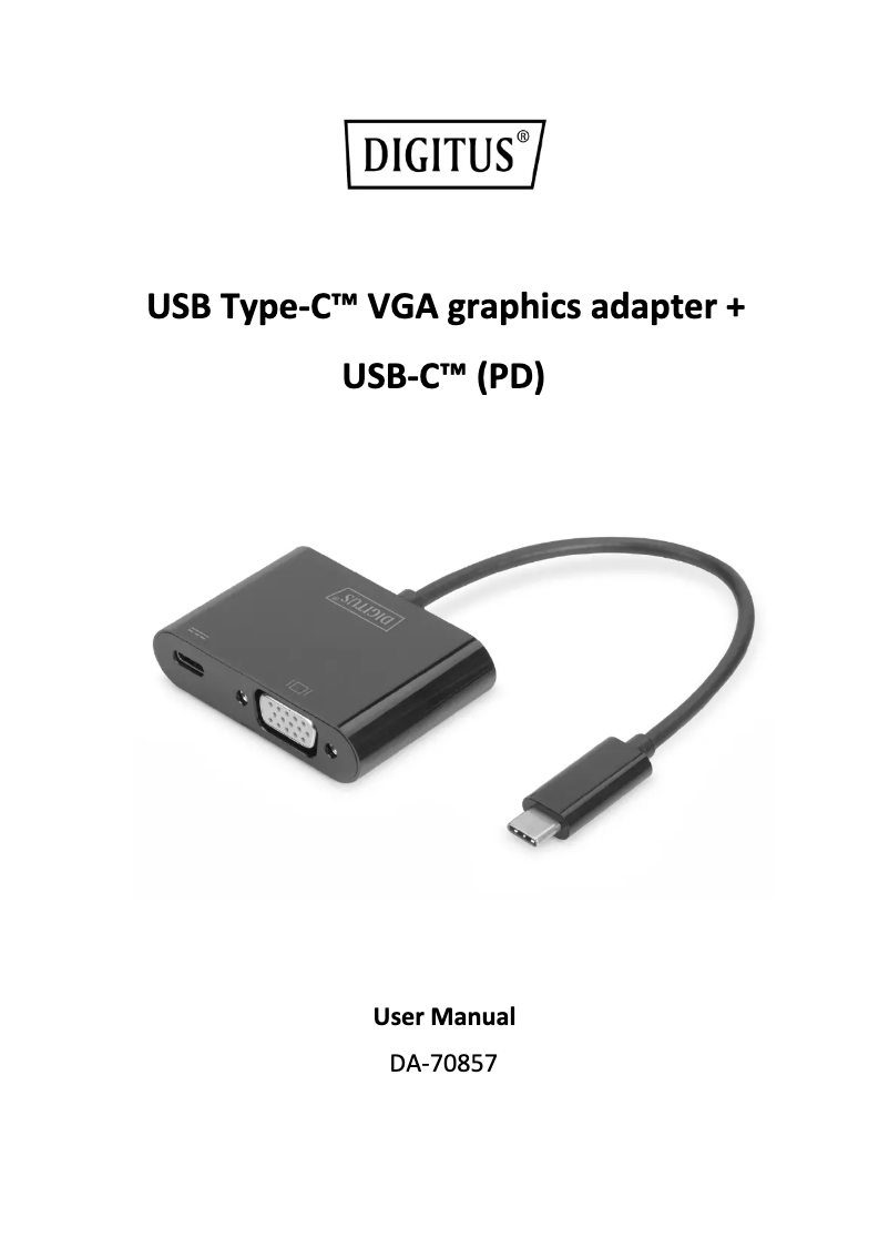 Image de la première page du manuel de l'appareil DA-70857