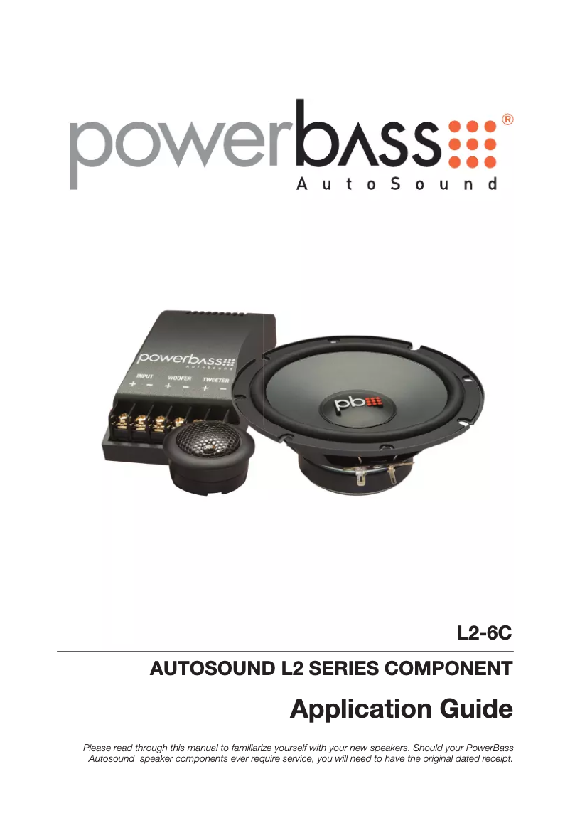 Page 1 de la notice Manuel utilisateur PowerBass L2-6C