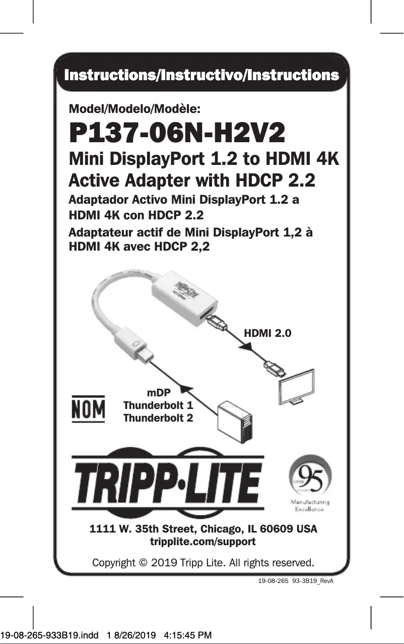 Página 1 del manual Manual de usuario Tripp Lite P137-06N-H2V2