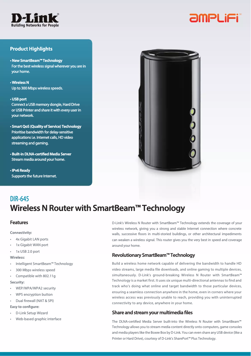 Image de la première page du manuel de l'appareil DIR-645