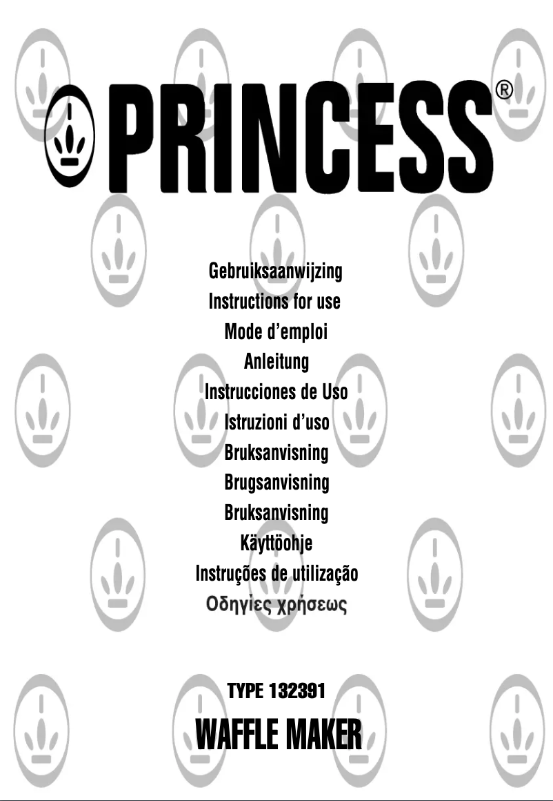 Page n°1 - Manuel utilisateur Princess Classic Waffle Maker 132391