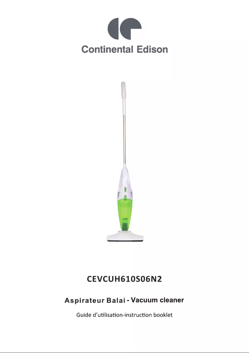 Page 1 de la notice Manuel utilisateur Continental Edison CEVCUH610S06N2