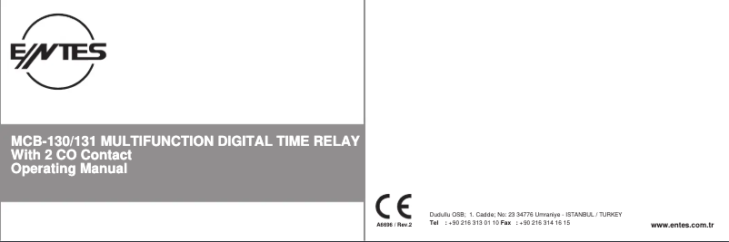 Page 1 de la notice Manuel utilisateur ENTES MCB-130