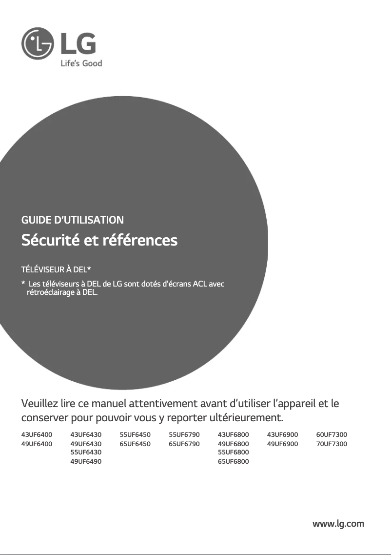 Imagen de la primera página del manual del dispositivo 49UF6400