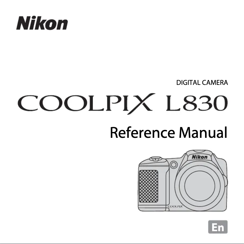 Image de la première page du manuel de l'appareil Coolpix L830